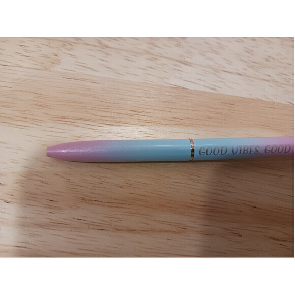 Hand Engraved Gradient Pen Pink Blue - Picture 4 of 6